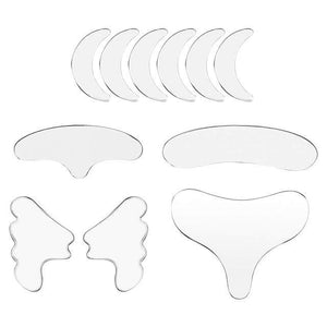 Bold Skincare Silicone Anti-Wrinkle Facial, Neck and Chest Pads: 11-Piece Full Set